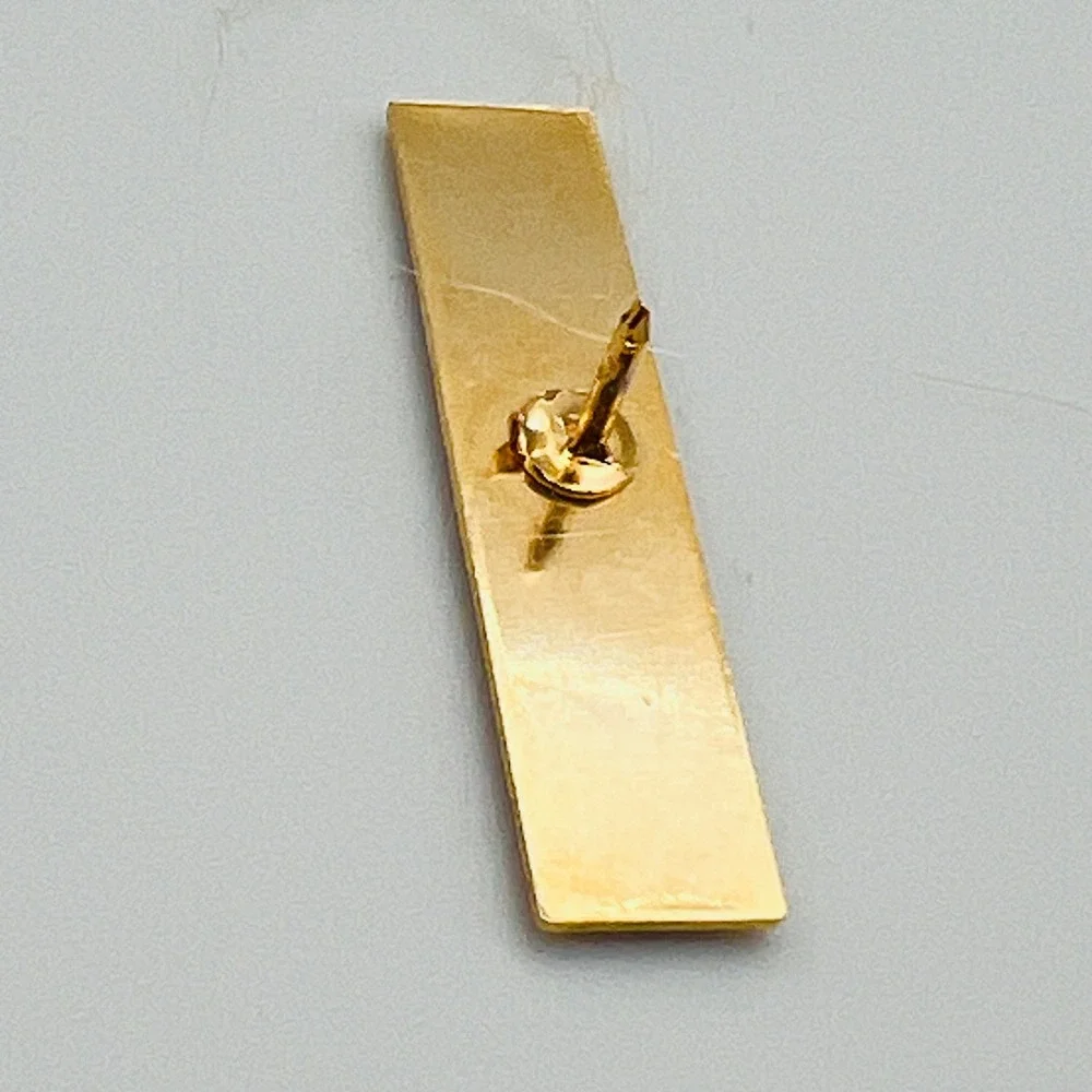Vintage NationsBank Logo Lapel Pin‎ Gold Tone Banking Memorabilia Collectible